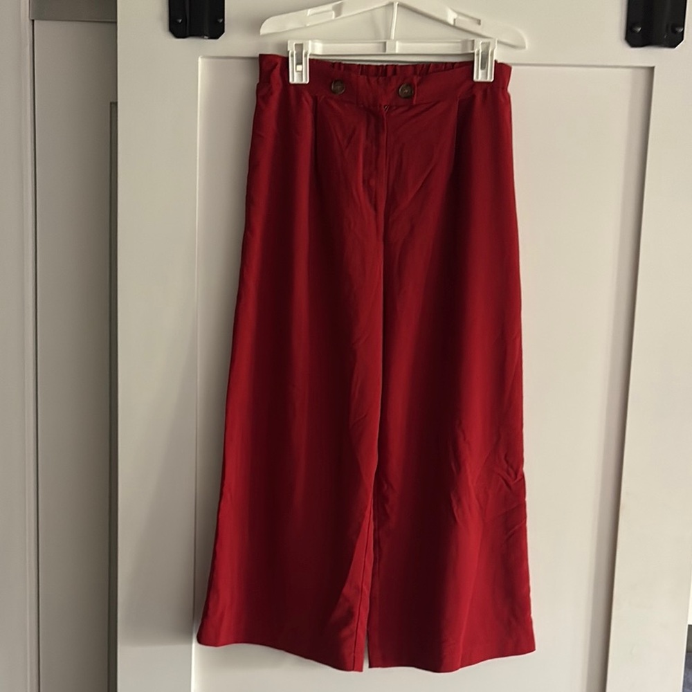 Have Red Wide-Leg Pants